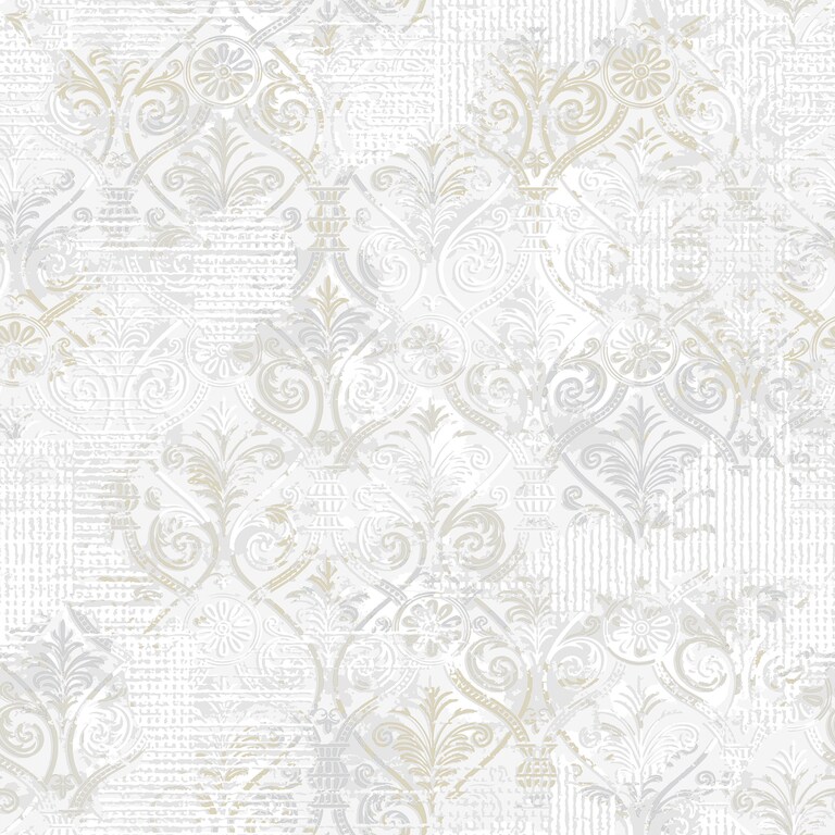 Artisan MD17001-6 Non Woven Grey & Gold Damask Wallpaper for Bedroom & Living room