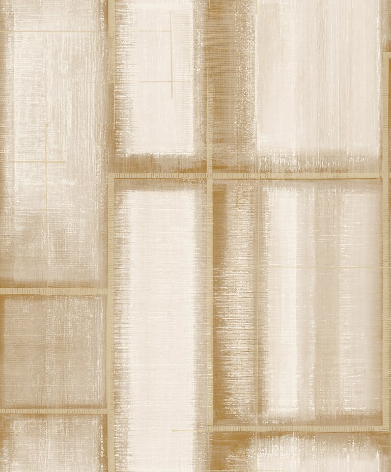 Artisan MD17004-3 Non Woven Gold & Off White Checkered Wallpaper for Bedroom & Living Room