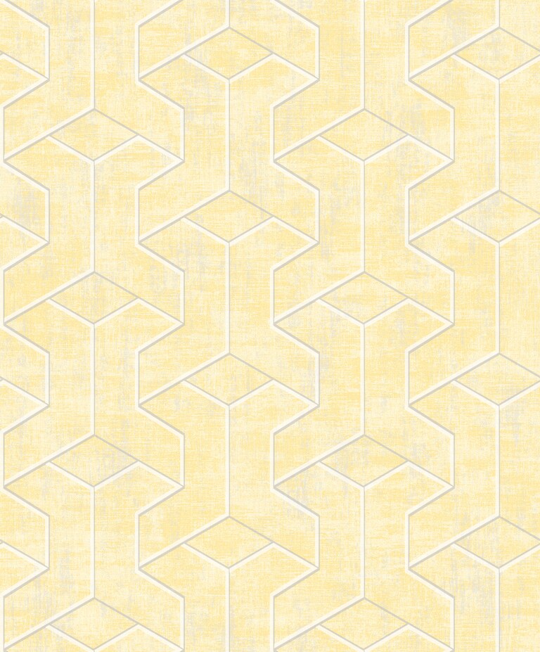 Artisan MD17007-5 Non Woven Yellow Geometric Wallpaper for Bedroom & Living room