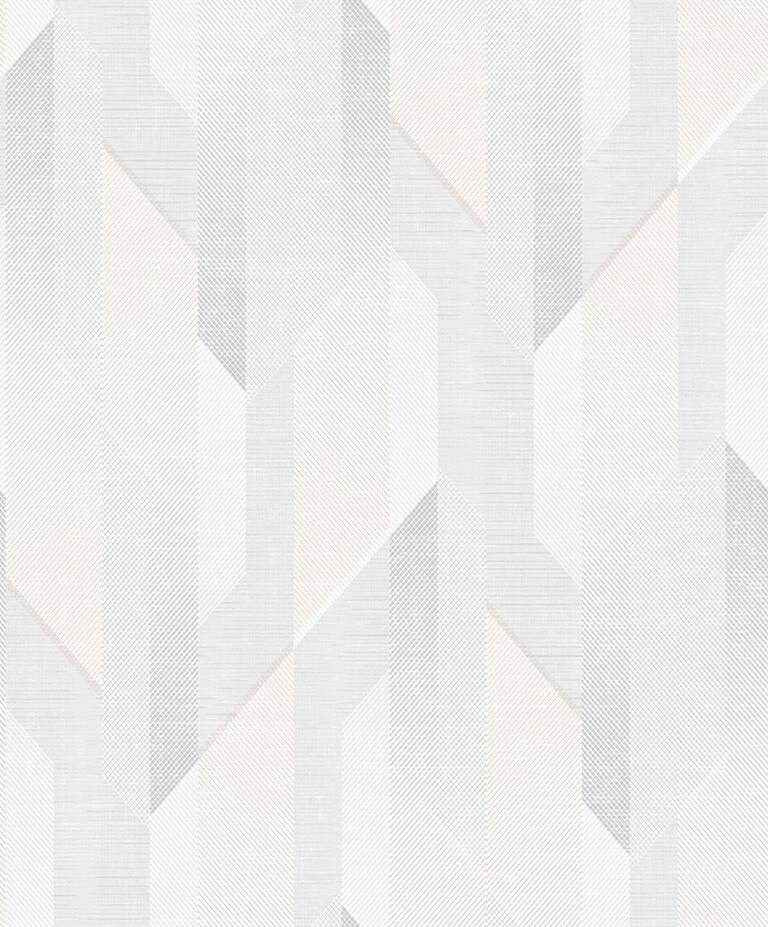 Artisan OM16003-1 Non Woven White & Grey Geometric Wallpaper for Bedroom & Living room
