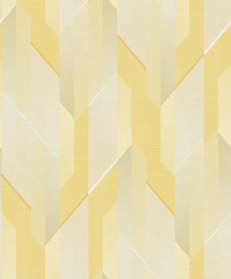 Artisan OM16003-5 Non Woven Yellow Geometric Wallpaper for Bedroom & Living room