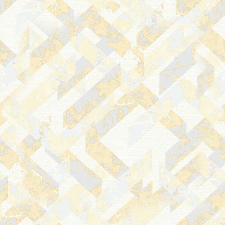Artisan OM16004-4 Non Woven Yellow & Grey Geometric Wallpaper for Bedroom & Living room