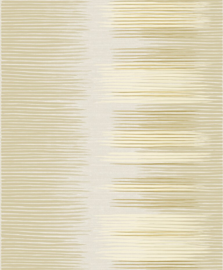 Artisan OM16006-4 Non Woven White & Gold Horizontal Stripes Wallpaper for Bedroom & Living Room