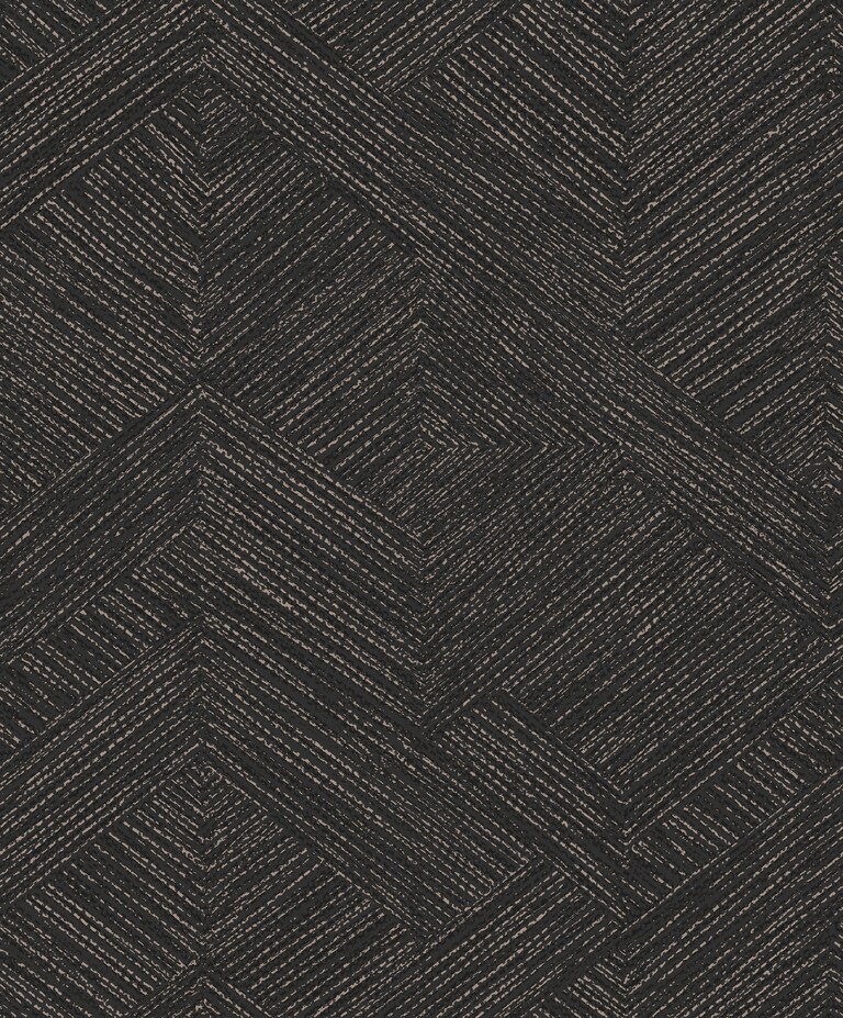 Artisan OM16008-1 Non Woven Black Geometric Wallpaper for Bedroom & Living room