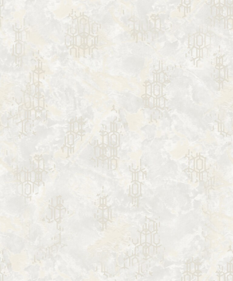 Artisan PC18007-3 Non Woven White Geometric Wallpaper for Bedroom & Living room