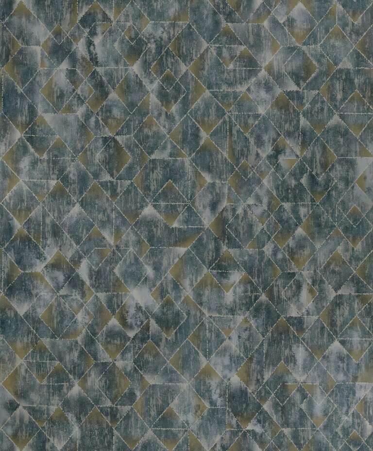 Artisan RC19002-3 Non Woven Green & Metallic Geometric Wallpaper for Bedroom & Living Room