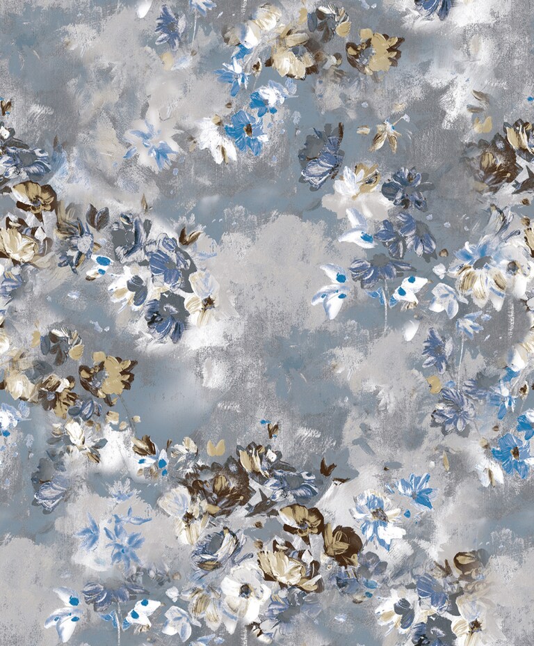 Artisan RC19004-2 Non Woven Blue Floral Wallpaper for Bedroom & Living room