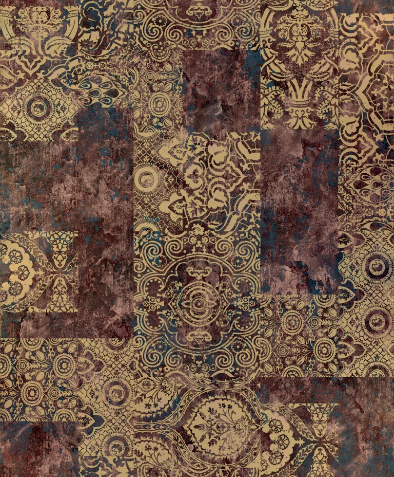 Artisan RC19011-1 Non Woven Red Damask Wallpaper for Bedroom & Living room