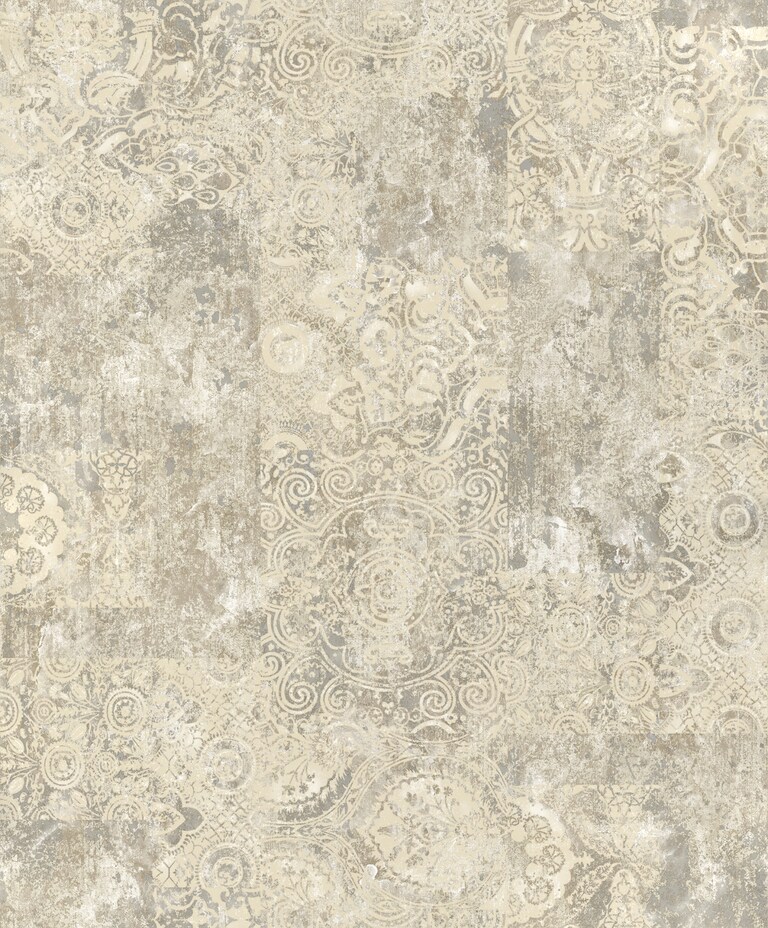 Artisan RC19011-4 Non Woven Blue & Gold Damask Wallpaper for Bedroom & Living room