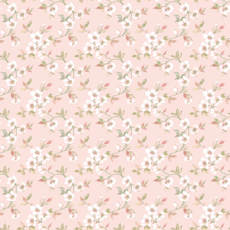 Artisan G78487 Non Woven Pink & Green Floral Wallpaper for Bedroom & Living room