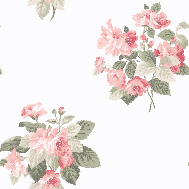 Artisan G78499 Non Woven Pink, Green & White Floral Wallpaper for Bedroom & Living Room