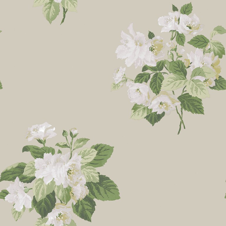 Artisan G78500 Non Woven Beige & Green Floral Wallpaper for Bedroom & Living room
