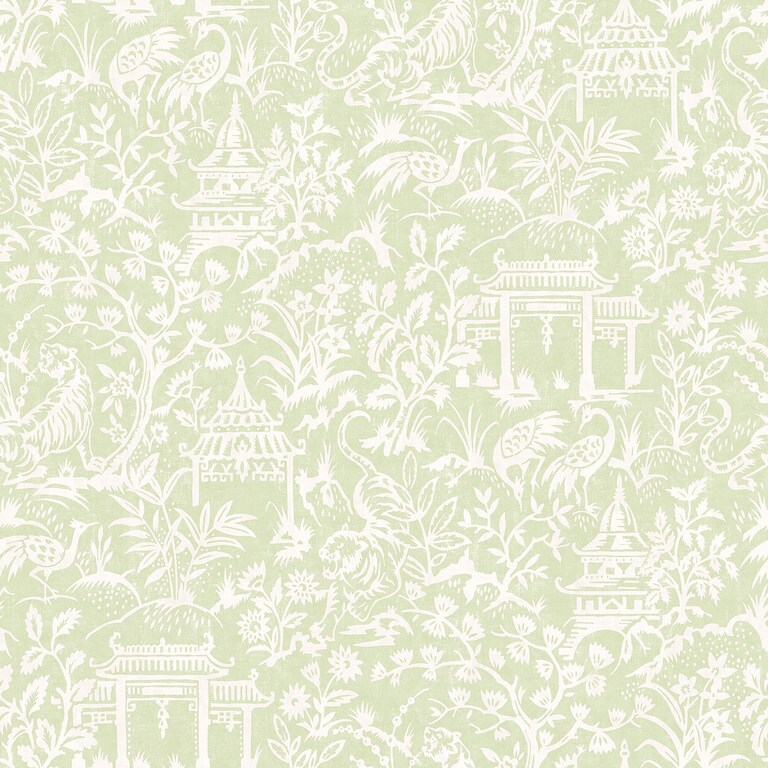 Artisan G78509 Non Woven Green Chinoiserie Wallpaper for Bedroom & Living room