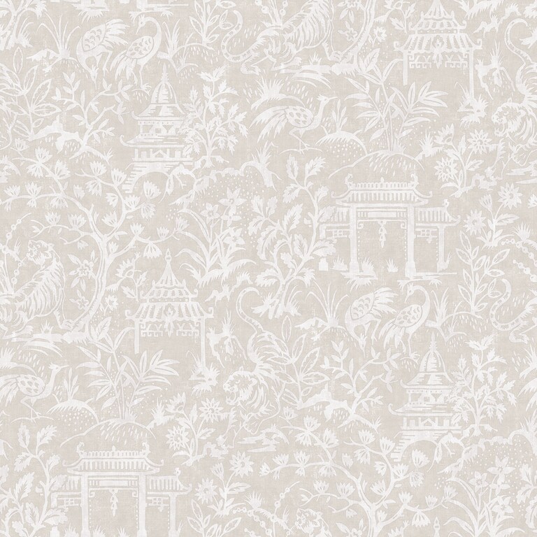 Artisan G78512 Non Woven Beige Chinoiserie Wallpaper for Bedroom & Living room