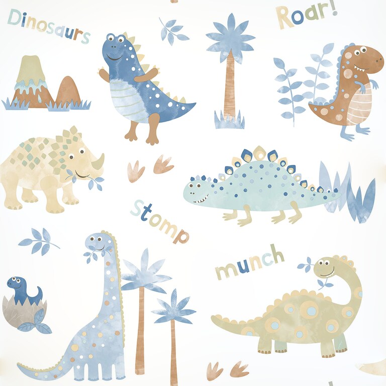 Artisan G78363 Non Woven Blue & Beige Kids Wallpaper for Kids and Teens Room