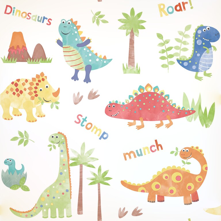 Artisan G78364 Non Woven White, Green, Yellow & Red Kids Kids Wallpaper for Kids and Teens Room