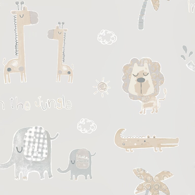 Artisan G78379 Non Woven Beige & Grey Kids Wallpaper for Kids and Teens Room