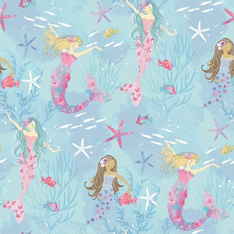 Artisan G78392 Non Woven Blue & Pink Kids Wallpaper for Kids and Teens Room