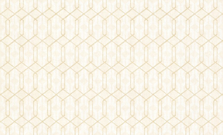 Artisan VD20009-1 Non Woven White & Gold Geometric Wallpaper for Bedroom & Living room