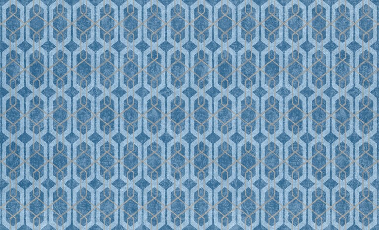 Artisan VD20009-2 Non Woven Blue Geometric Wallpaper for Bedroom & Living room