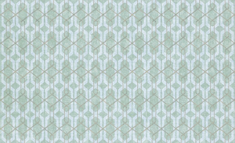 Artisan VD20009-4 Non Woven Blue & Green Geometric Wallpaper for Bedroom & Living room