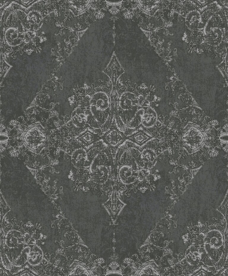 Artisan WG14004-2 Non Woven Green & Grey Damask Wallpaper for Bedroom & Living room