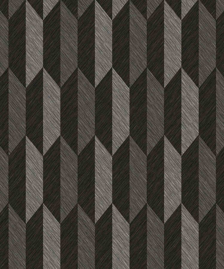 Excel 1849-3 Vinyl with Paper Back Black Geometric Wallpaper for Bedroom & Living room