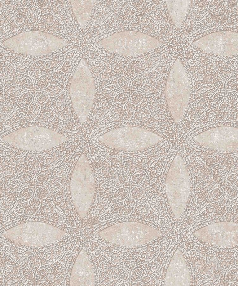 Excel 4002-3 Vinyl with Paper Back Brown Damask Wallpaper for Bedroom & Living room