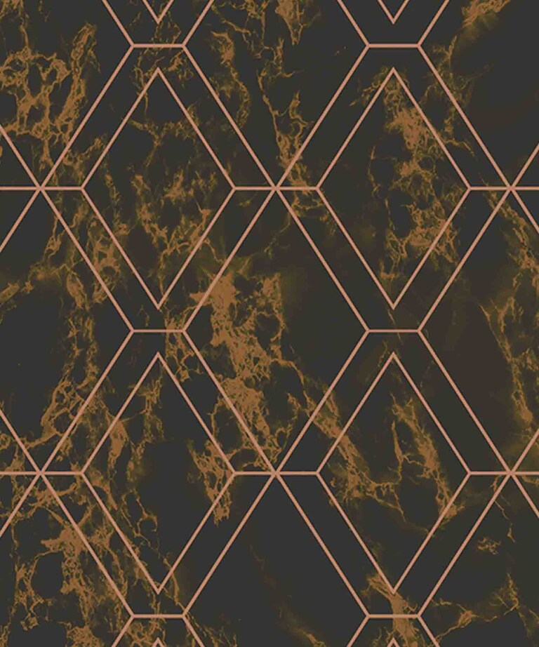 Excel 81176-4 Vinyl with Paper Back Black & Beige Geometric Wallpaper for Bedroom & Living room