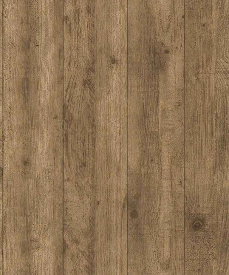 Excel 85084-3 Vinyl with Paper Back Brown Wood Finish Wallpaper for Bedroom & Living room
