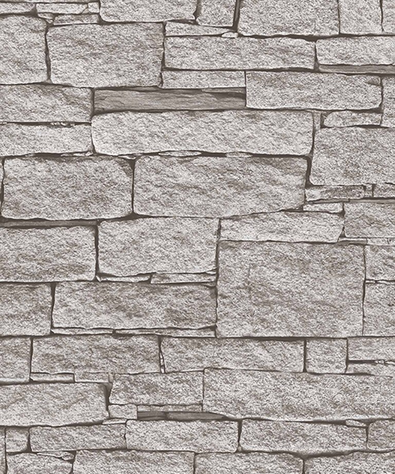 Excel 85086-3 Vinyl with Paper Back Grey Brick Wallpaper for Bedroom & Living room