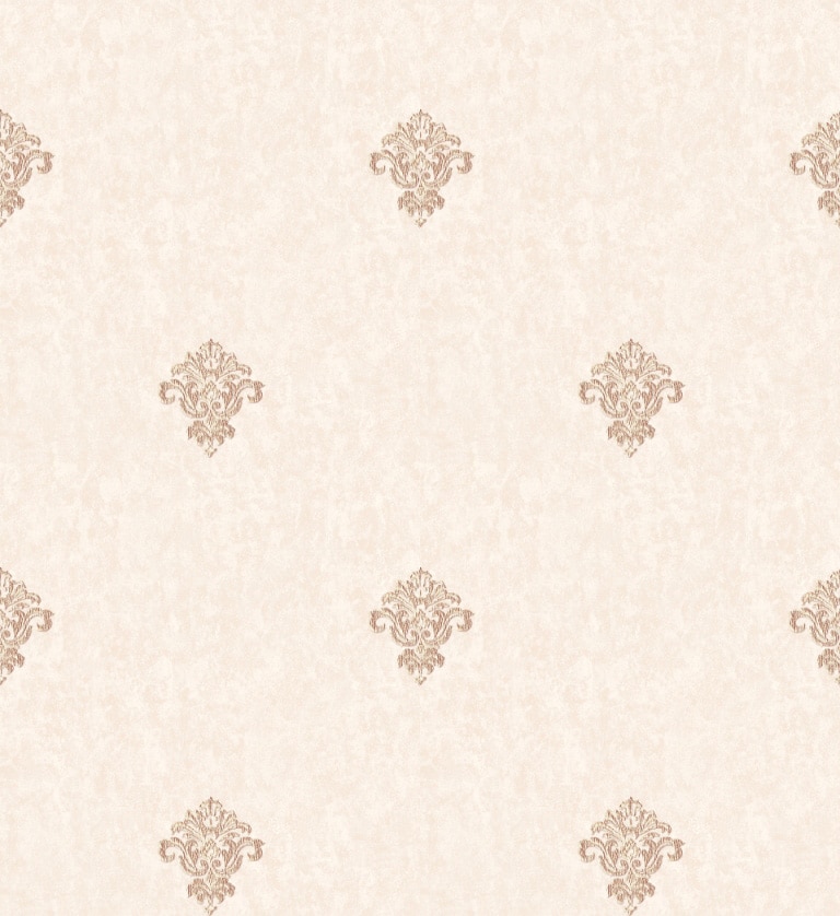 Marshalls INS 237 Non Woven Ivory & Brown Damask Wallpaper for Bedroom & Living Room