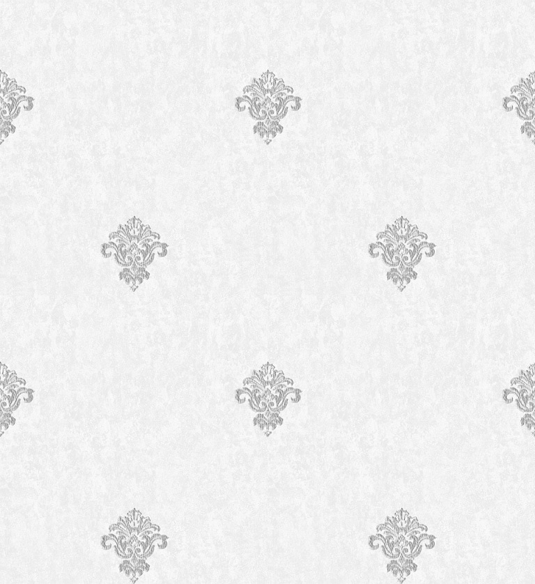 Marshalls INS 239 Non Woven Grey & White Damask Wallpaper for Bedroom & Living Room