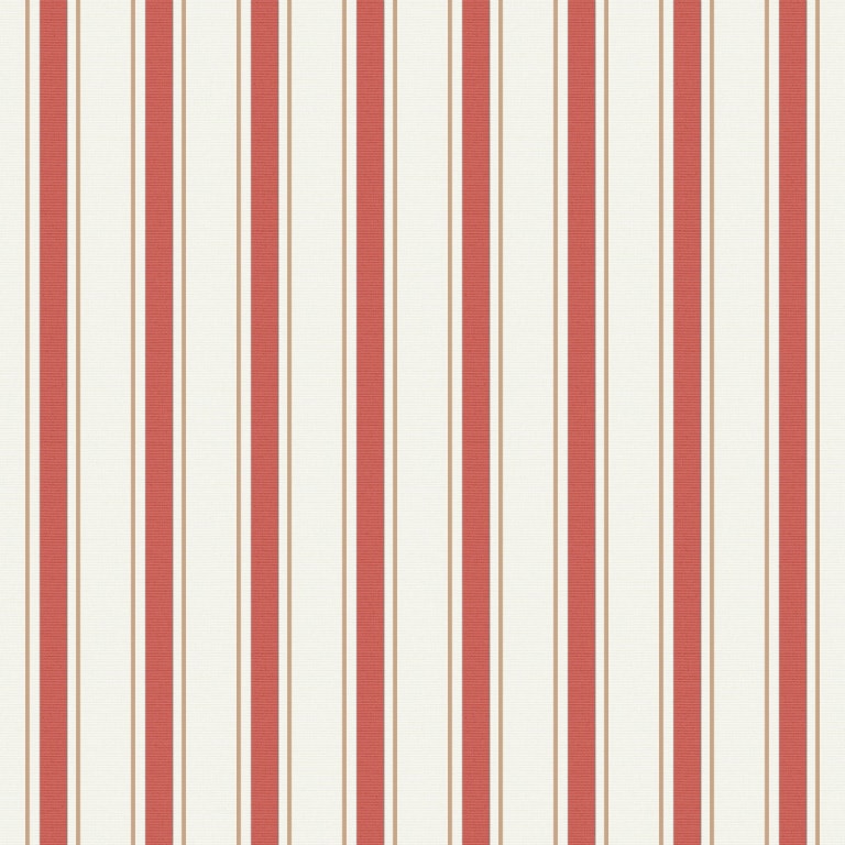 Marshalls INS 255 Non Woven Ivory & Red Vertical Small Stripes Wallpaper for Bedroom & Living Room