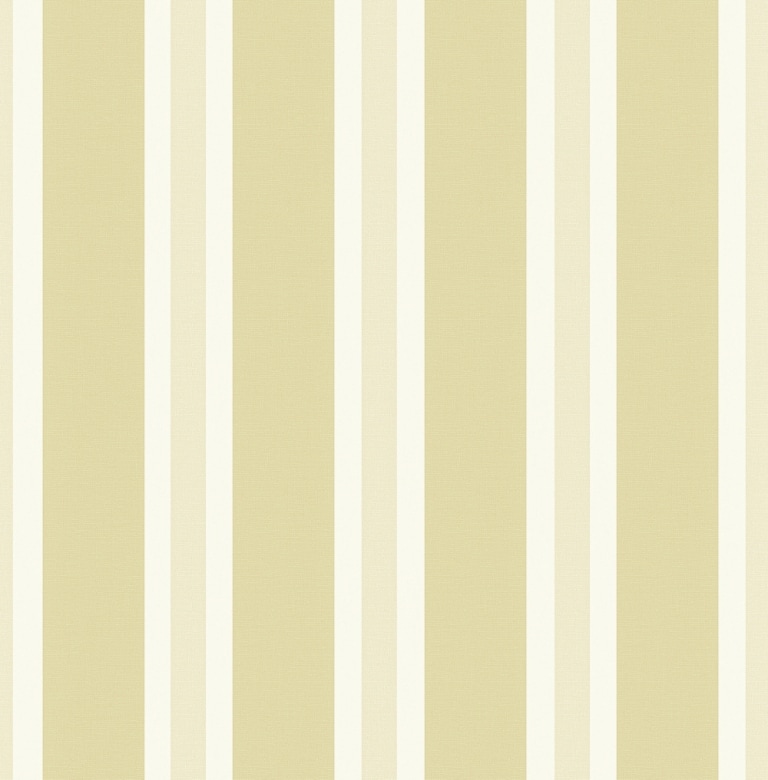 Marshalls INS 258 Non Woven White, Ivory, Yellow & Gold Vertical Wide Stripes Wallpaper for Bedroom & Living Room