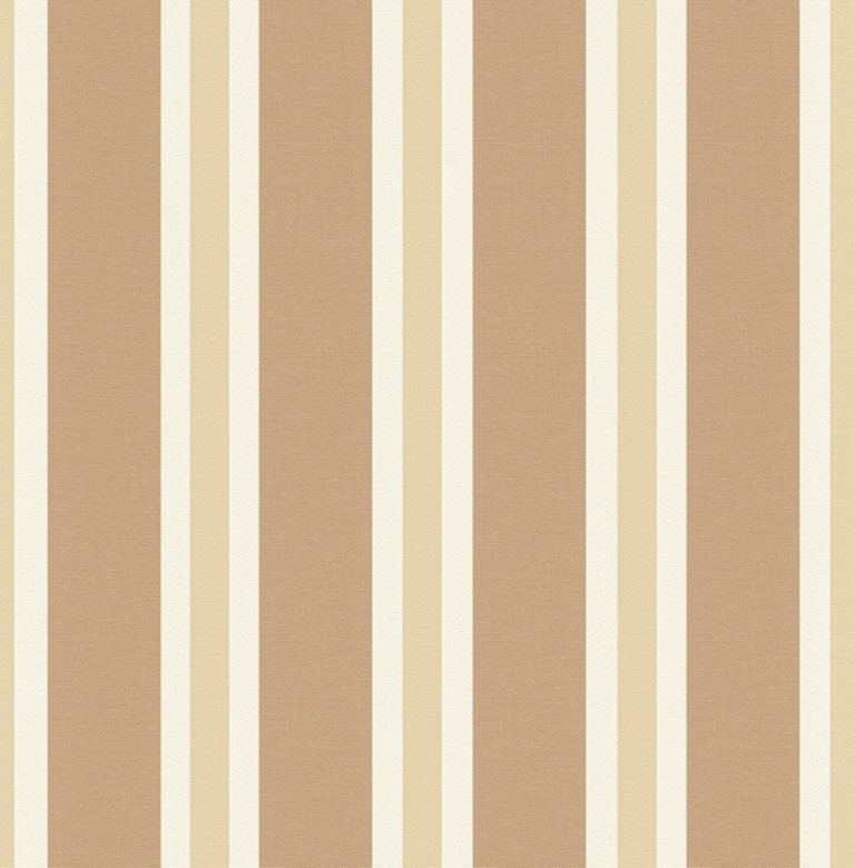 Marshalls INS 259 Non Woven Ivory & Brown Vertical Wide Stripes Wallpaper for Bedroom & Living Room