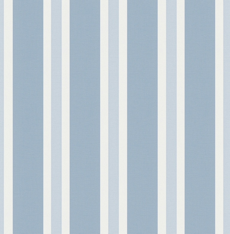 Marshalls INS 262 Non Woven Blue & White Vertical Wide Stripes Wallpaper for Bedroom & Living Room