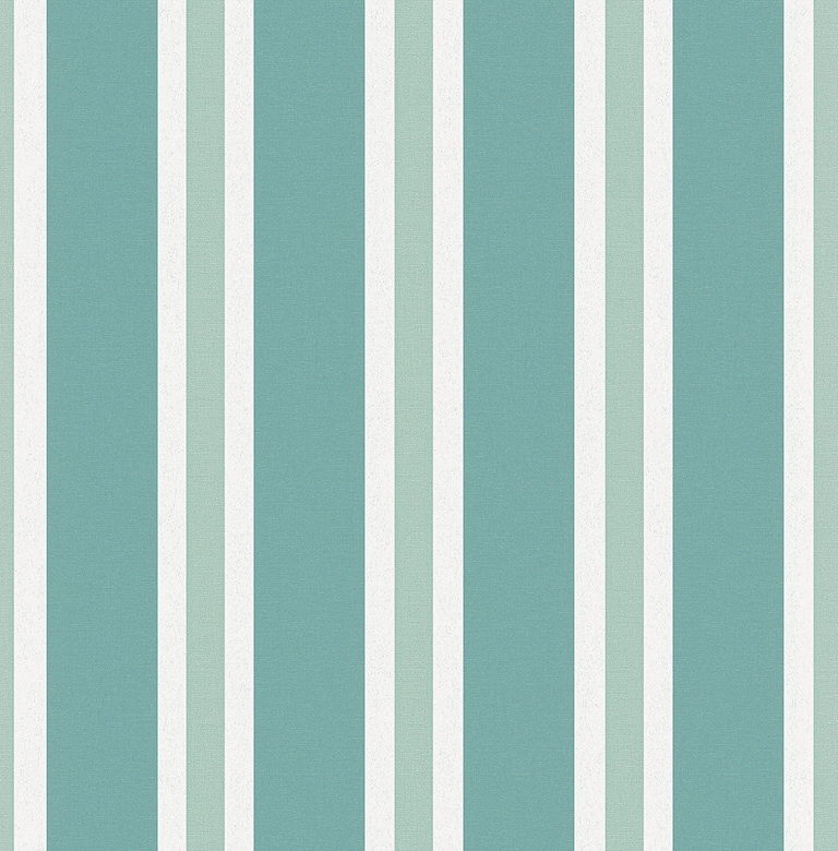 Marshalls INS 270 Non Woven White & Green Vertical Wide Stripes Wallpaper for Bedroom & Living Room