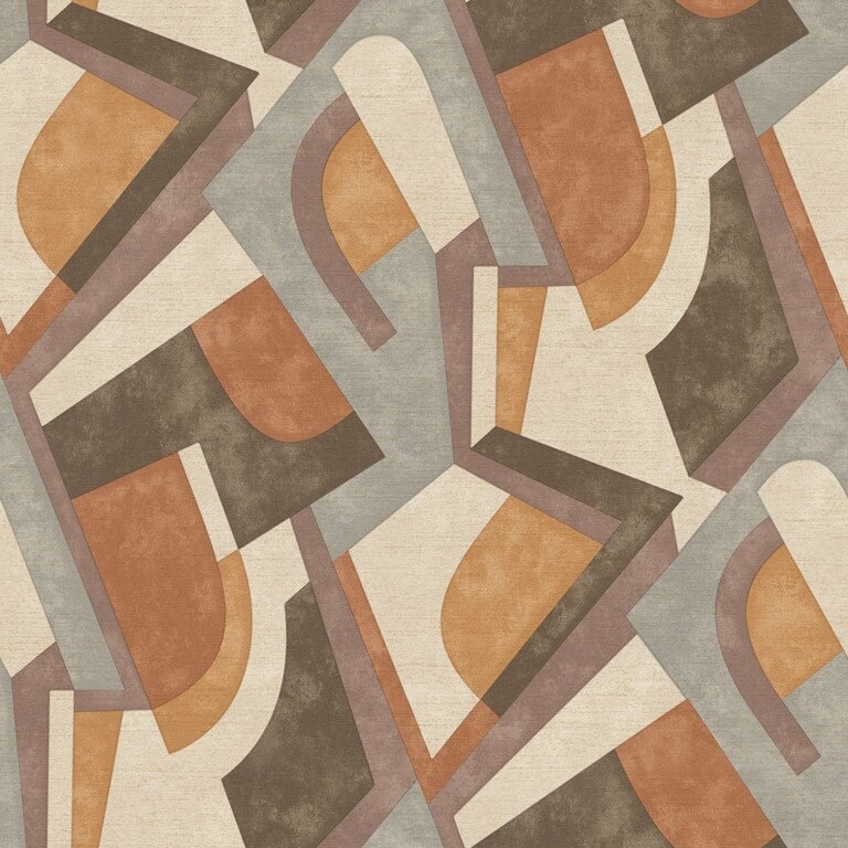 Marshalls MU 3405 Non Woven Brown Geometric Wallpaper for Bedroom & Living room